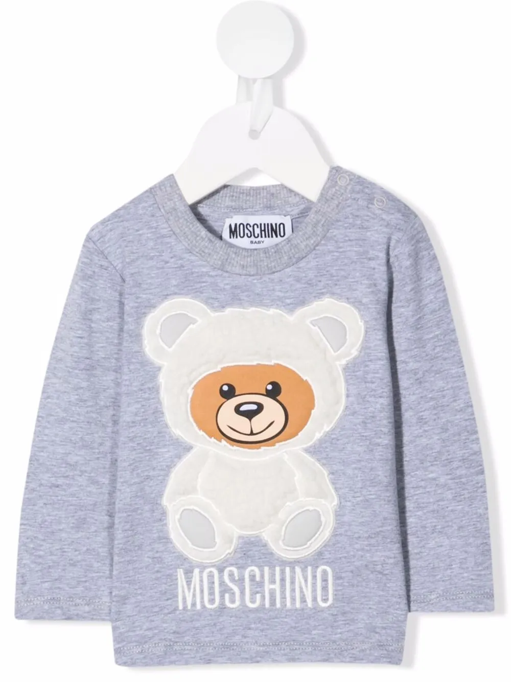 

Moschino Kids playera con motivo Teddy Bear - Gris