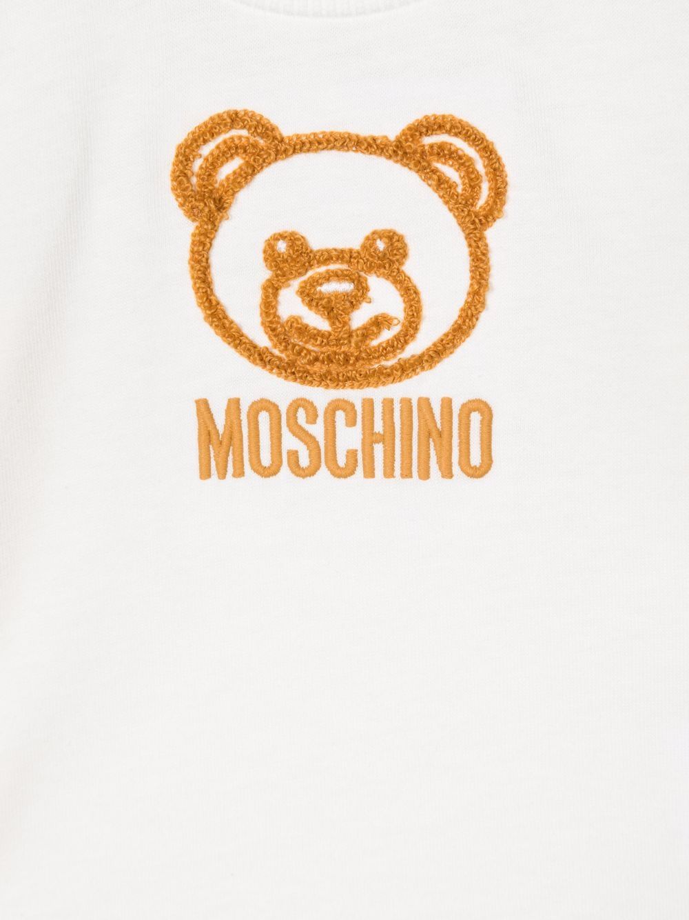 фото Moschino kids толстовка с вышивкой teddy bear