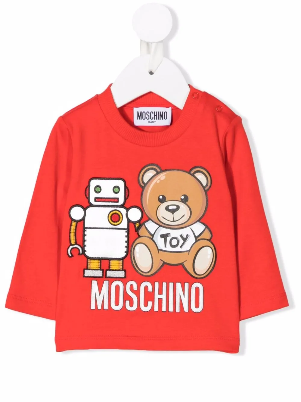 фото Moschino kids топ с длинными рукавами и логотипом