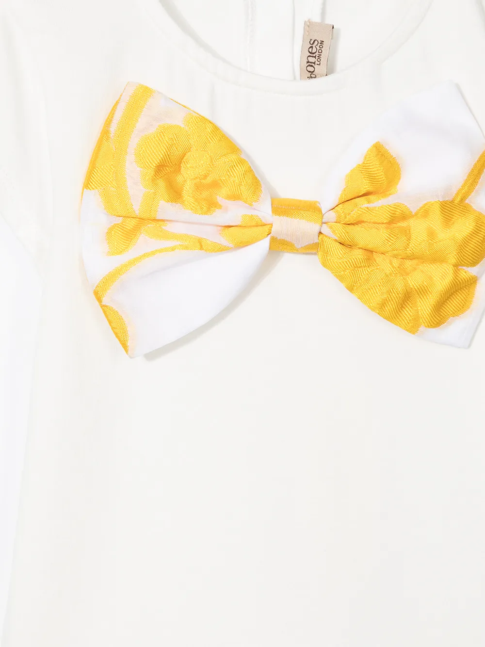  Hucklebones London Bow-detail Cap-sleeve T-shirt - White 
