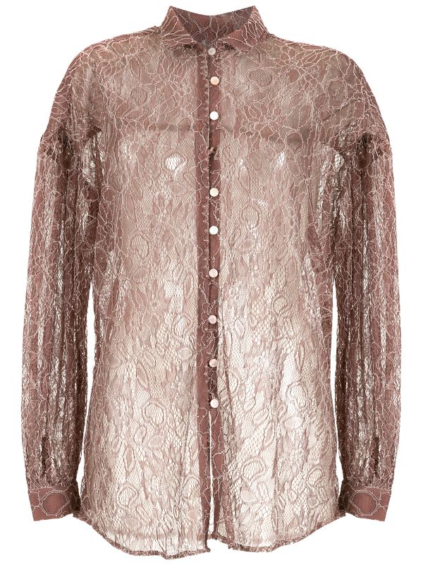 Olympiah Sheer Lace Shirt - Farfetch