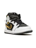 Jordan Kids Jordan 1 Mid ""White/Gold"" sneakers