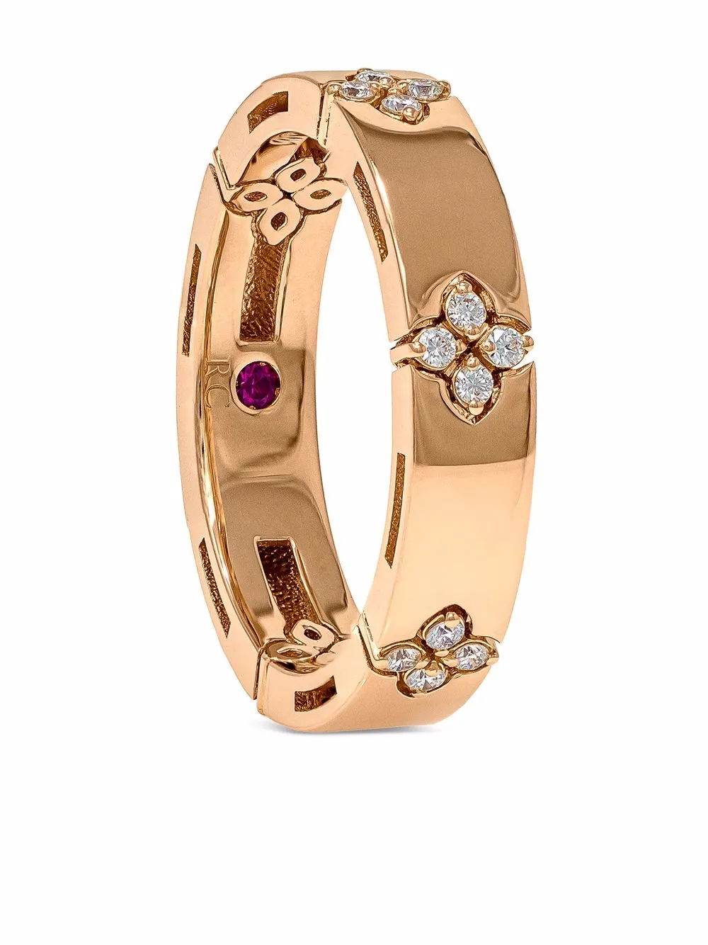 Roberto Coin Anello Love in Verona in oro rosa 18 carati con diamante | Image 2
