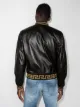 Versace Grecca Border leather bomber jacket