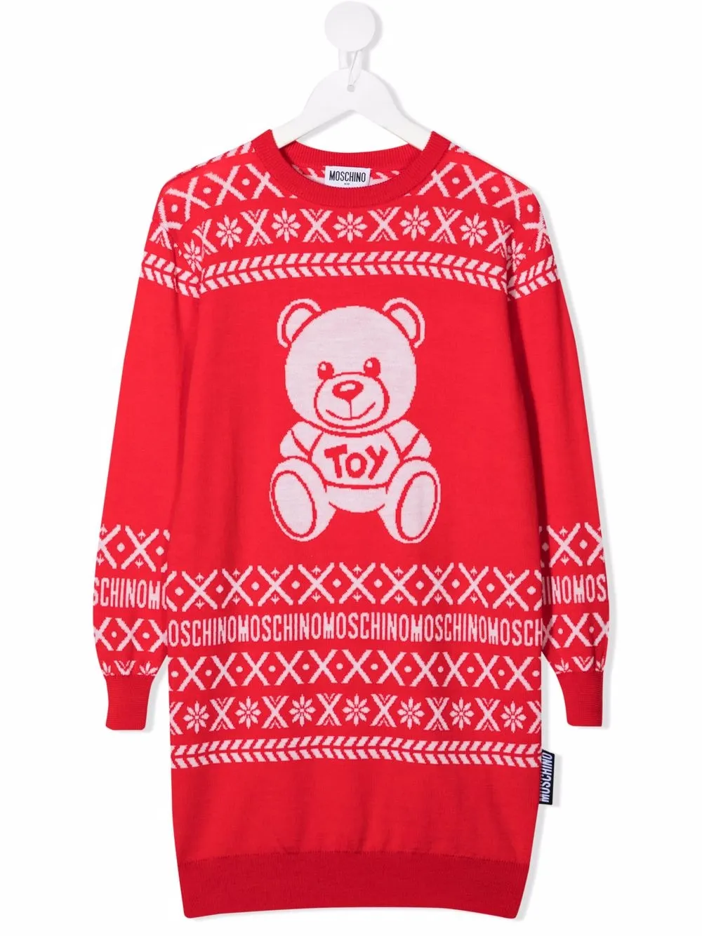фото Moschino kids платье-джемпер с логотипом