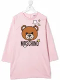 Moschino Kids graphic-print jersey dress - Pink