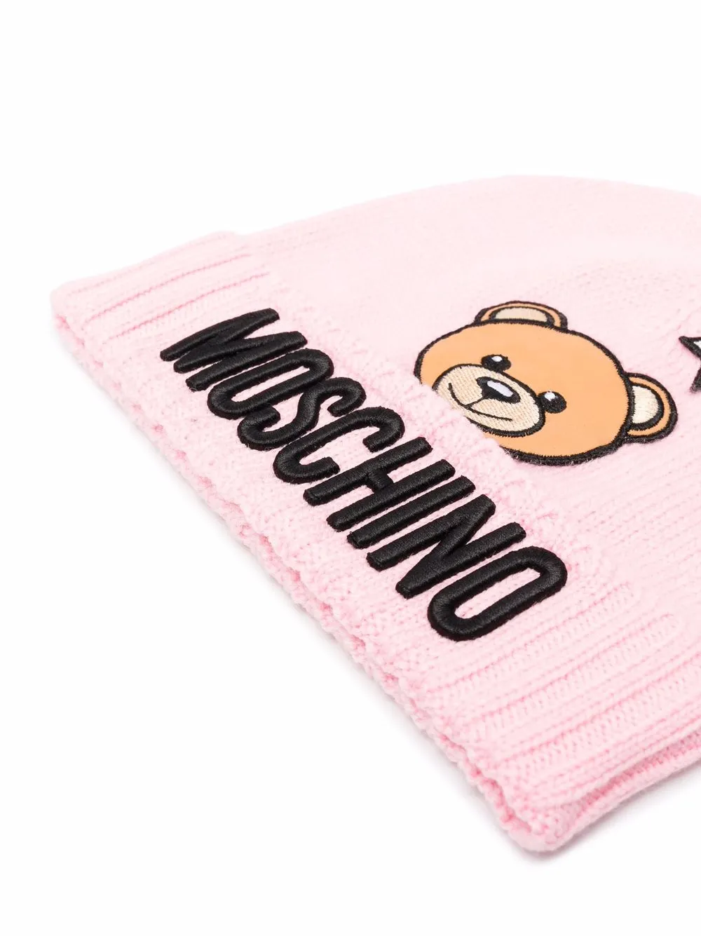 фото Moschino kids шапка бини с логотипом и вышивкой