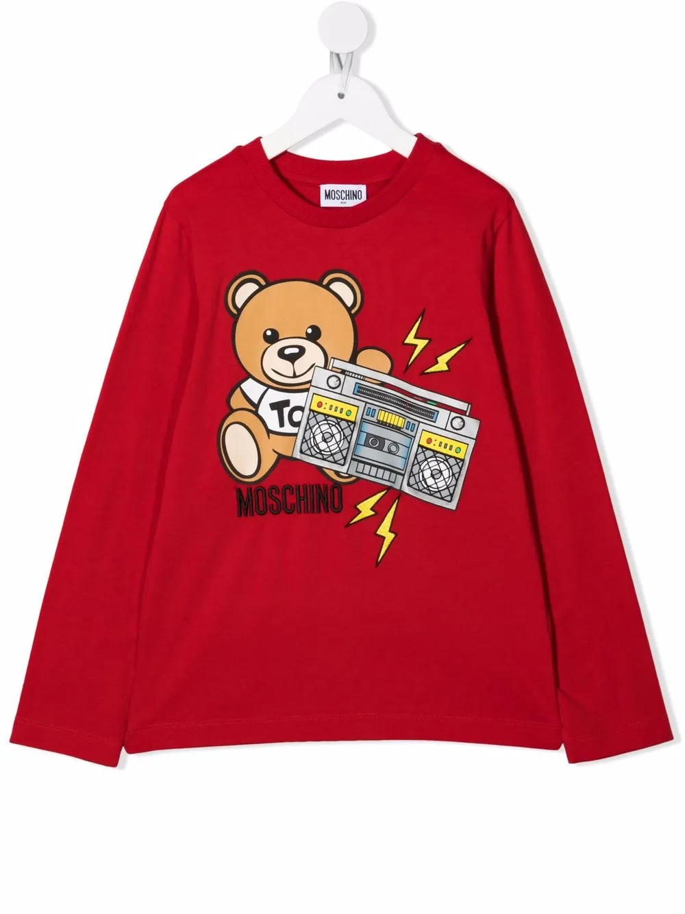 фото Moschino kids футболка teddy bear с длинными рукавами