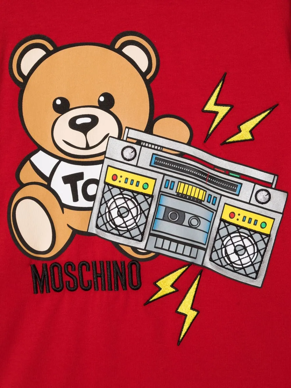 фото Moschino kids футболка teddy bear с длинными рукавами