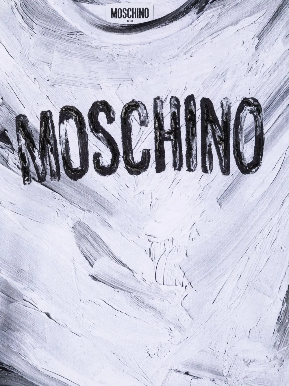 фото Moschino kids футболка с абстрактным принтом