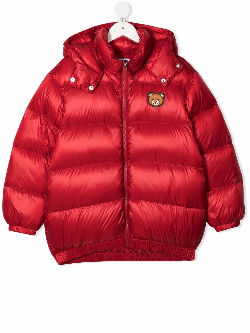 фото Moschino kids пуховик teddy bear с капюшоном