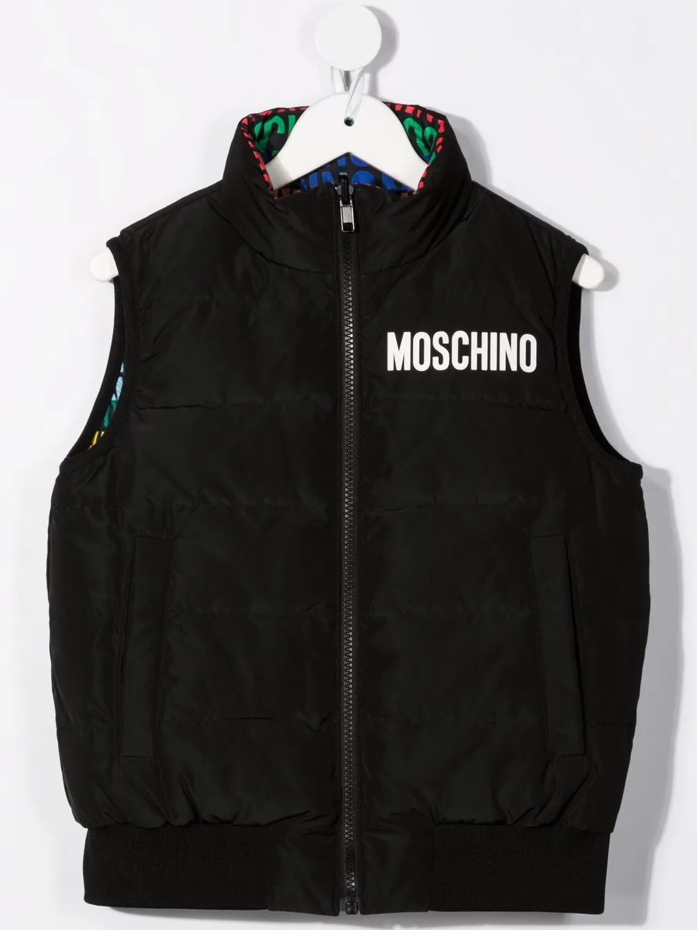 фото Moschino kids дутый жилет с логотипом