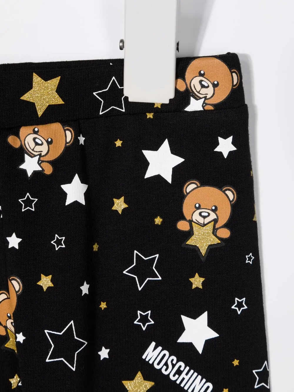 Moschino Kids Legging met teddybeerprint Zwart