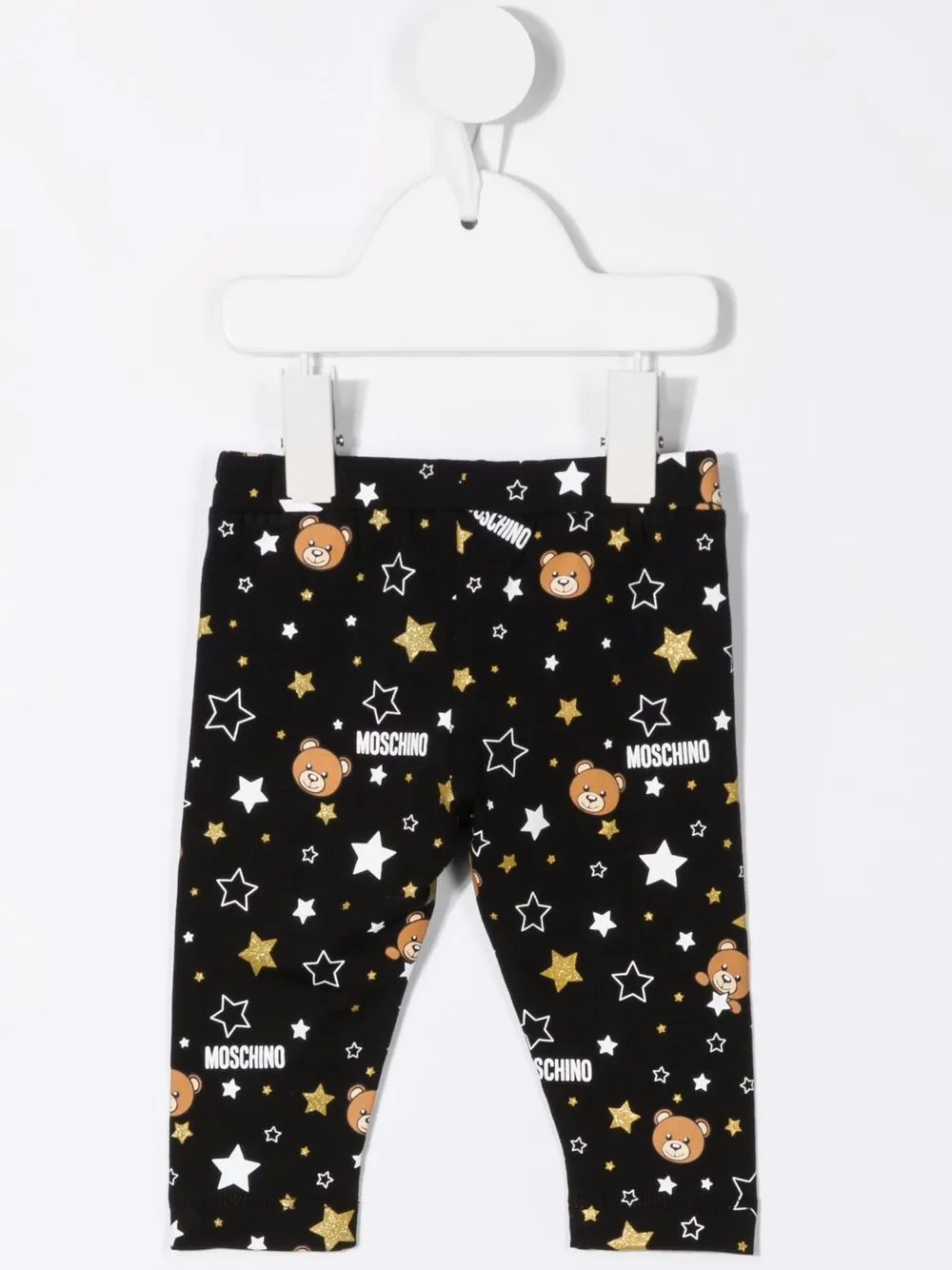 Moschino Kids Legging met teddybeerprint Zwart