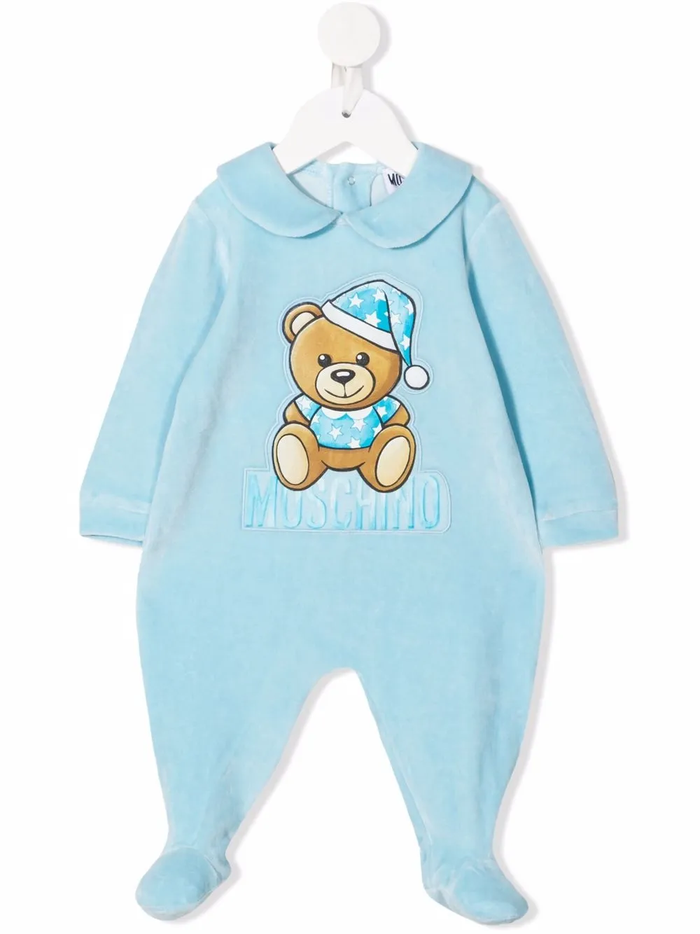 Moschino Kids テディベア パジャマ - ブルー Moschino Kids テディベア パジャマ - ブルー