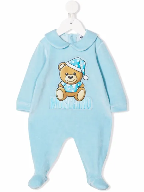 Moschino Kids sleepcap teddy bear pyjamas