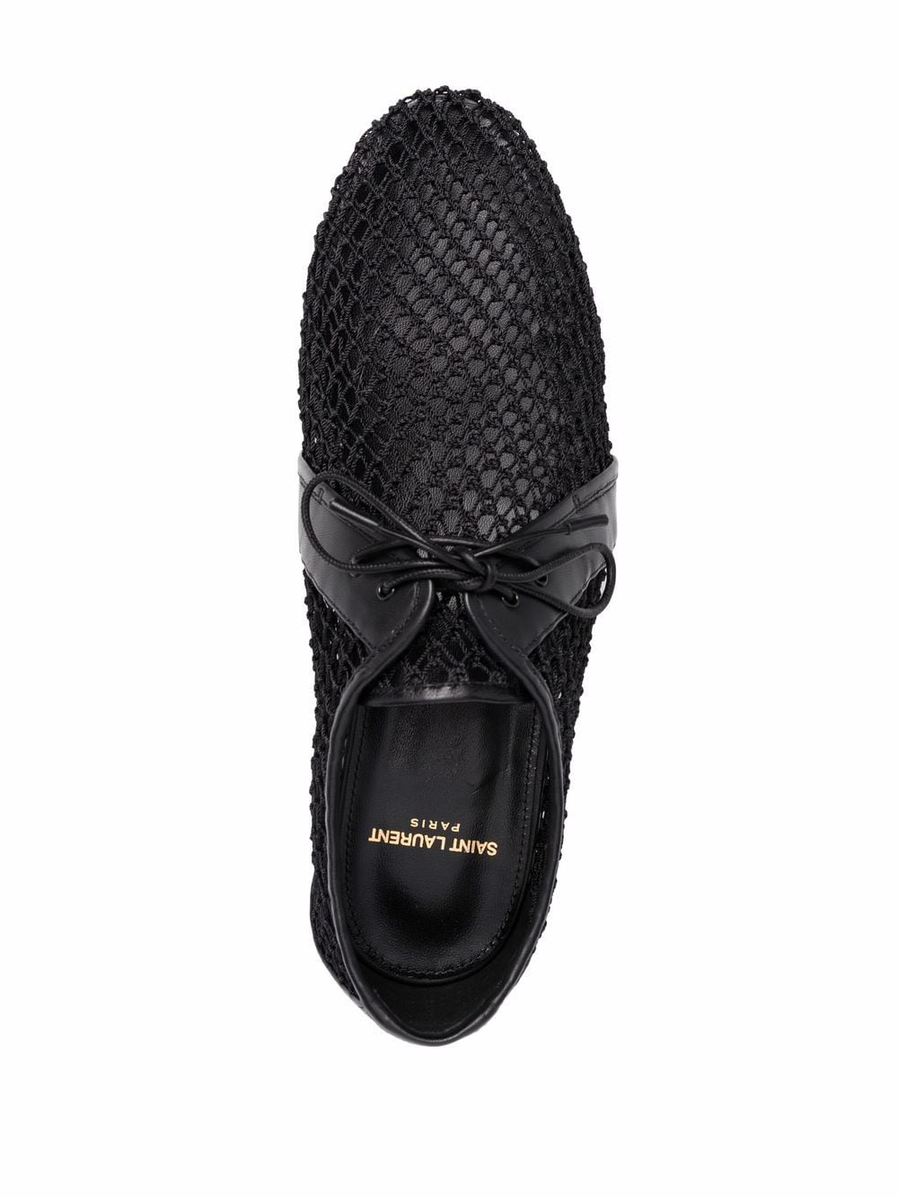 Shop Saint Laurent Timothee Mesh Shoes In Schwarz