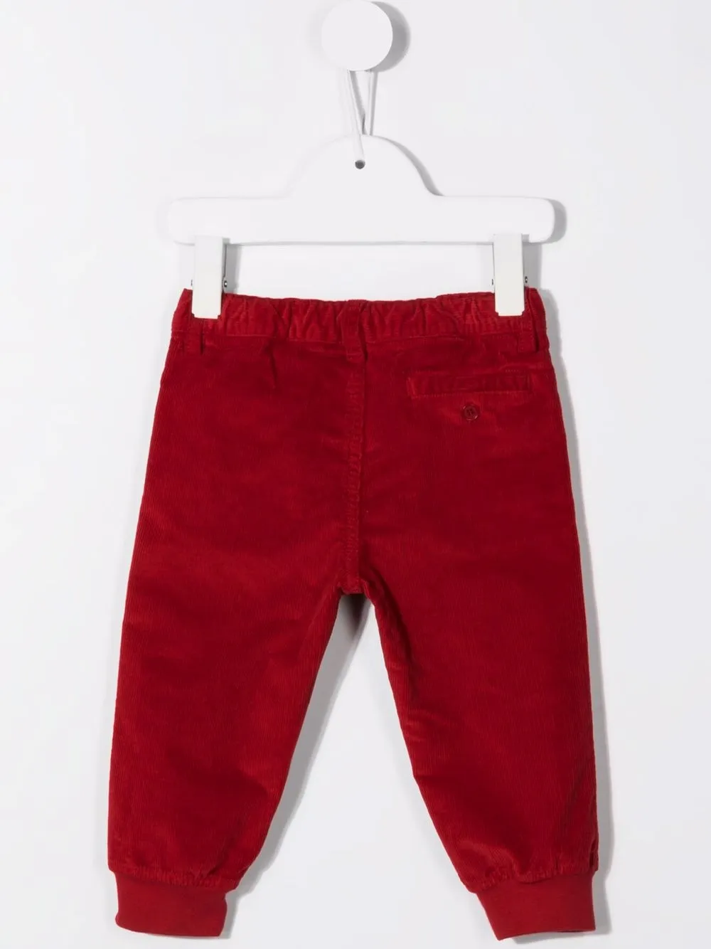 Shop Il Gufo Corduroy Button-fastening Trousers In Red