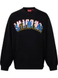 Supreme stacked-logo crew-neck sweatshirt - Black