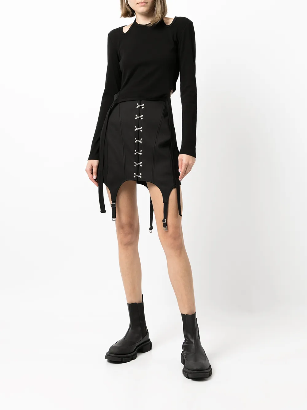 Dion Lee Jersey top - Zwart