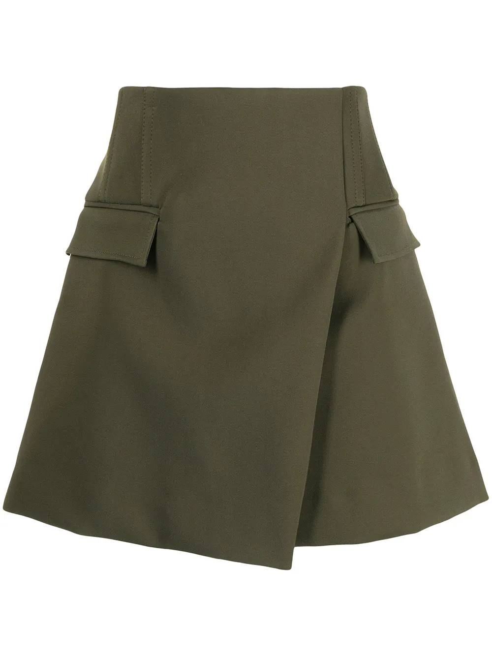 

Dion Lee falda acampanada con cintura alta - Verde