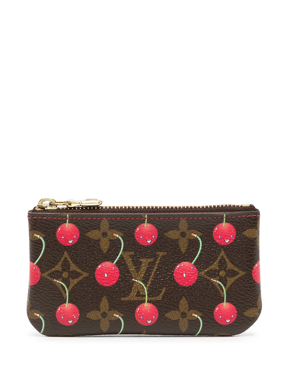 Louis Vuitton 2005 Pre-owned Cherry-Print Coin Purse - Brown