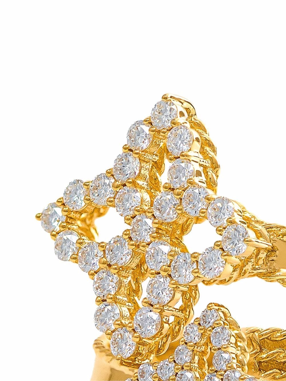 фото Roberto coin кольцо diamond princess из желтого золота с бриллиантами