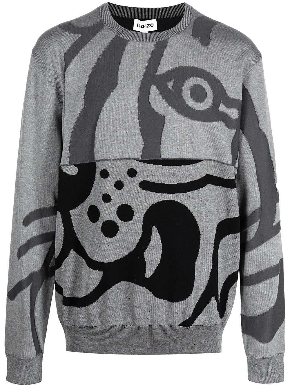 

Kenzo Tiger-print crew neck sweatshirt - Grey