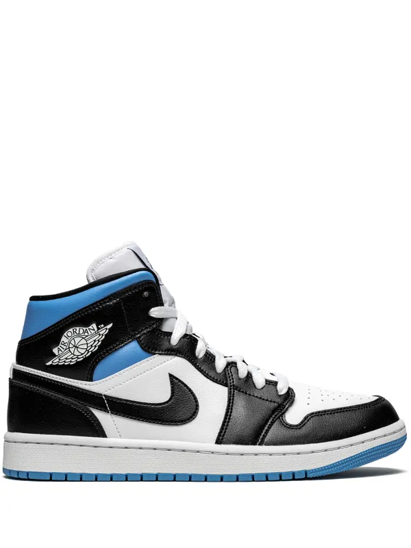 Blue black and white air best sale jordan 1