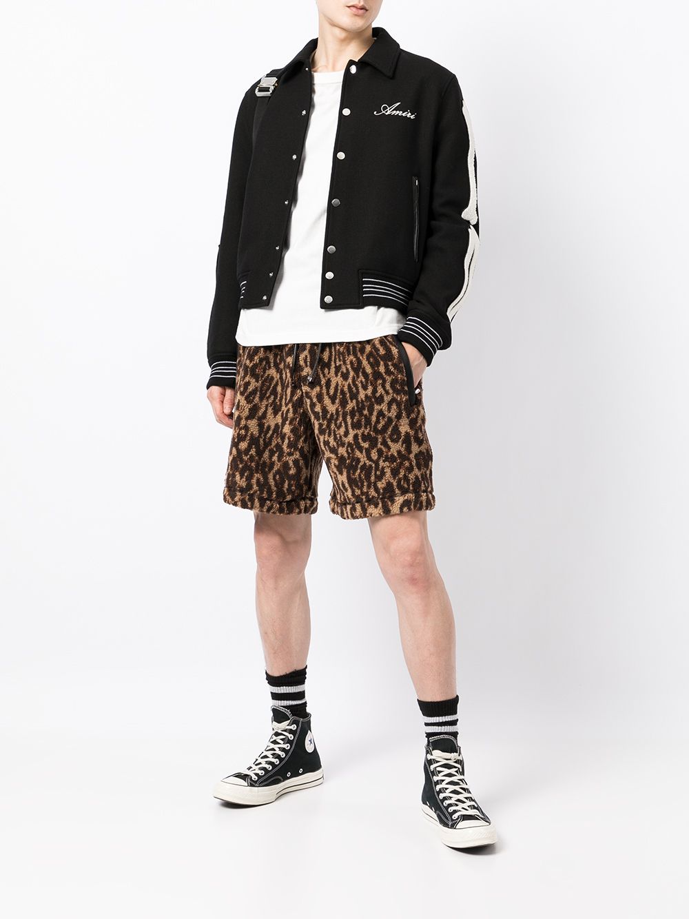 AMIRI cheetah-print Silk Shorts - Farfetch