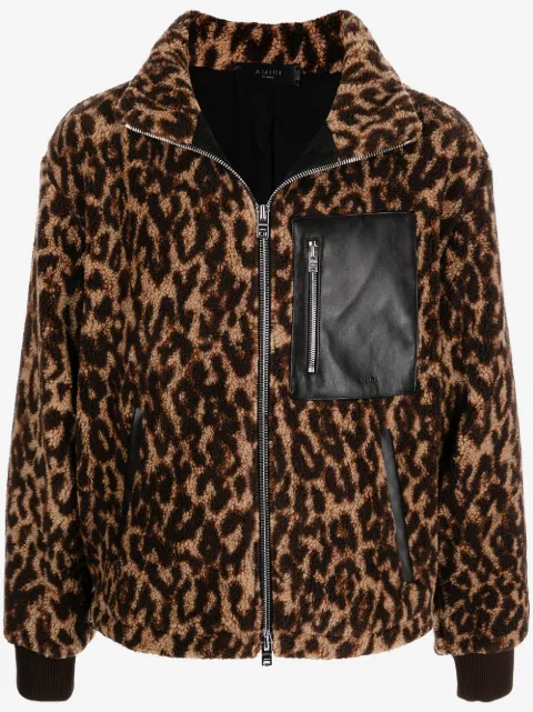 AMIRI veste bomber à motif léopard