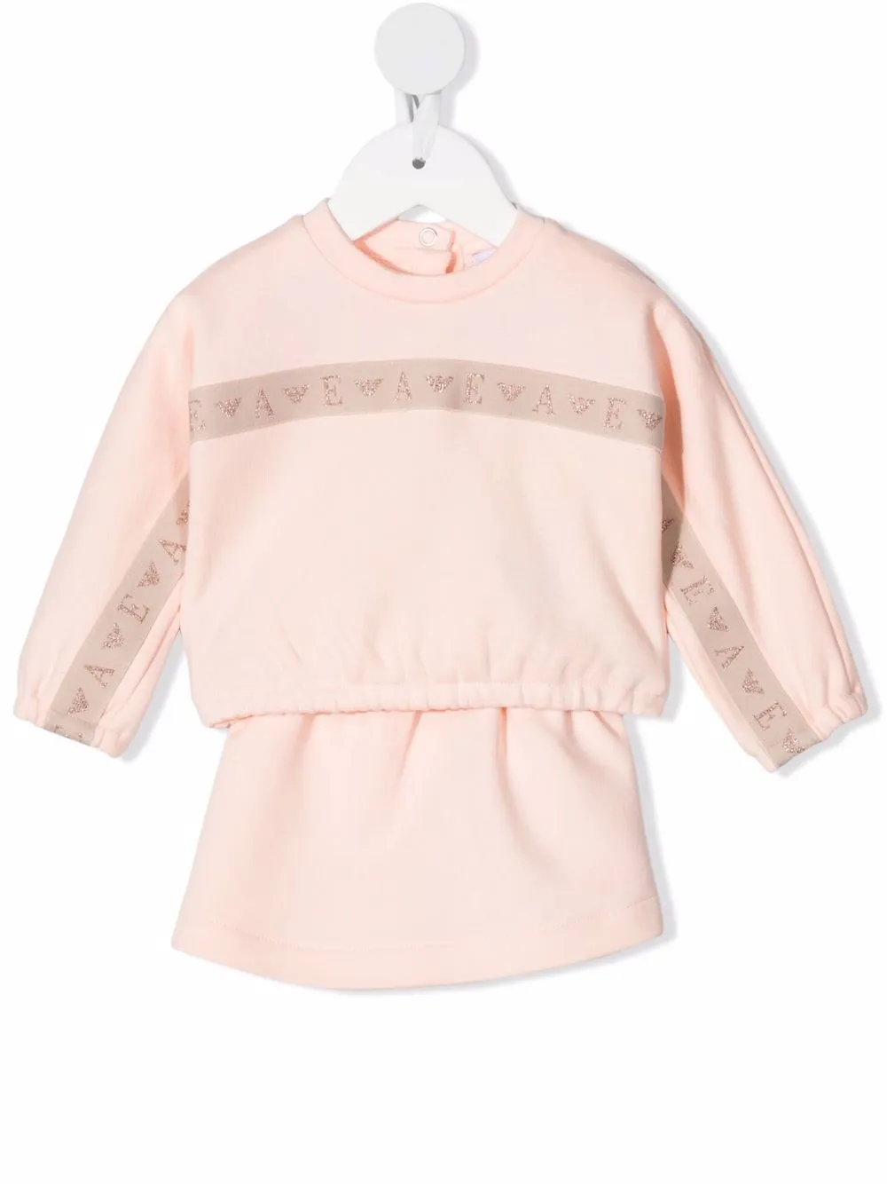 

Emporio Armani Kids logo trim skirt tracksuit - Pink