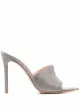 Imagem 1 de Gianvito Rossi Sandália peep toe com efeito metálico
