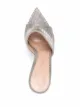 Gianvito Rossi Sandália peep toe com efeito metálico