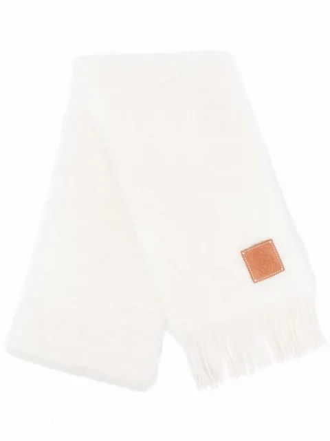 LOEWE Anagram patch fringed scarf