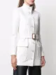Saint Laurent manteau ceinturé à simple boutonnage