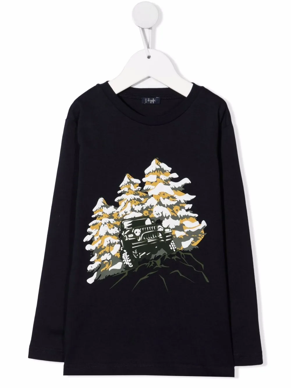 Il Gufo playera con estampado en contraste - Azul