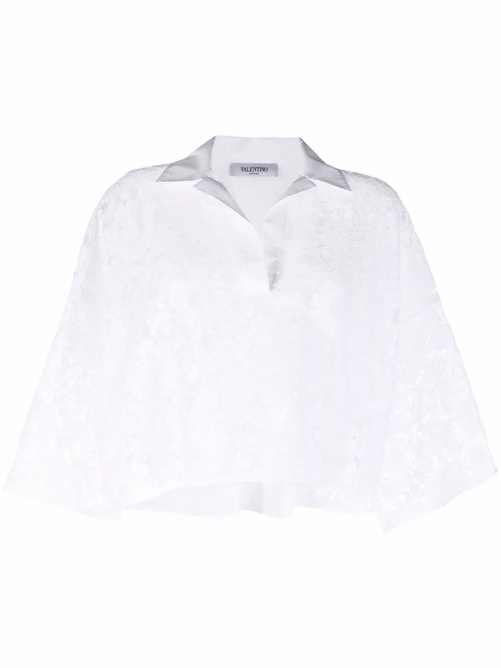

Valentino lace cropped blouse - White