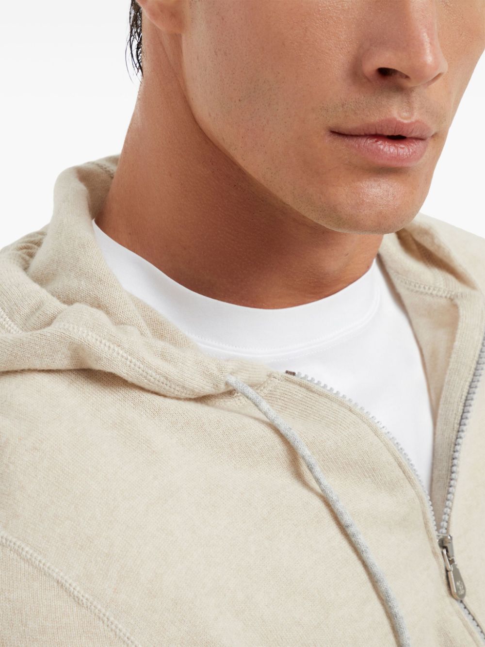 Brunello Cucinelli zip-up cashmere hoodie Men