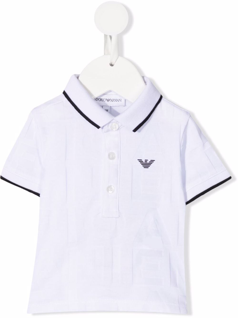 фото Emporio armani kids рубашка поло с короткими рукавами и нашивкой-логотипом