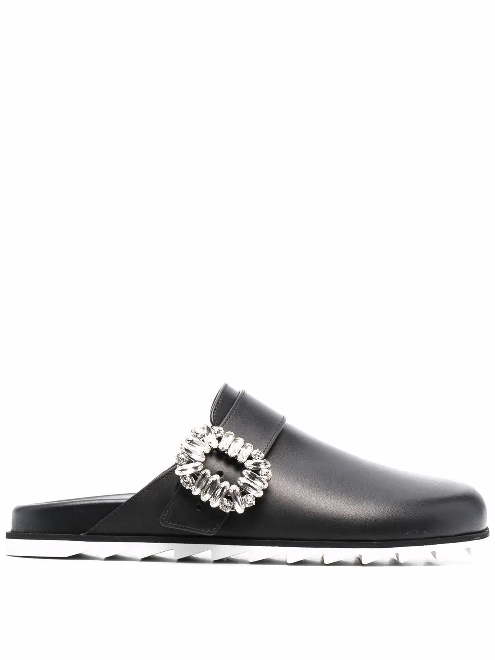 Roger Vivier Slidy Viv crystal-buckle mules | Black | Image 1