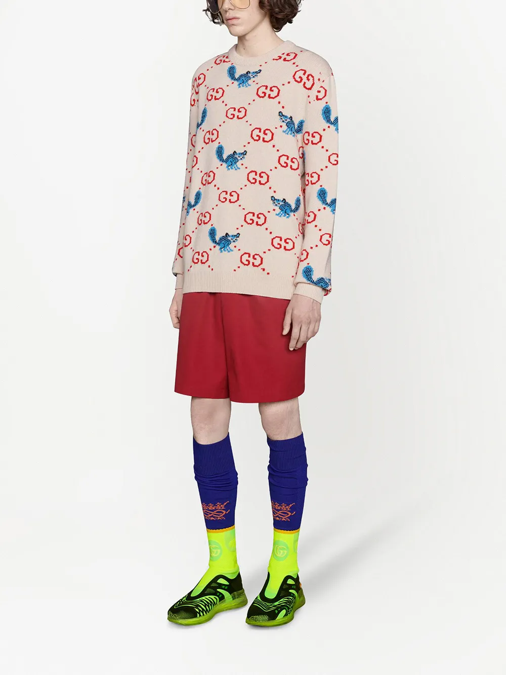 Image 2 of Gucci x Freya Hartas GG animal wool jumper