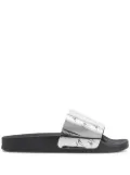 Giuseppe Zanotti Brett all-over logo slides - Grey