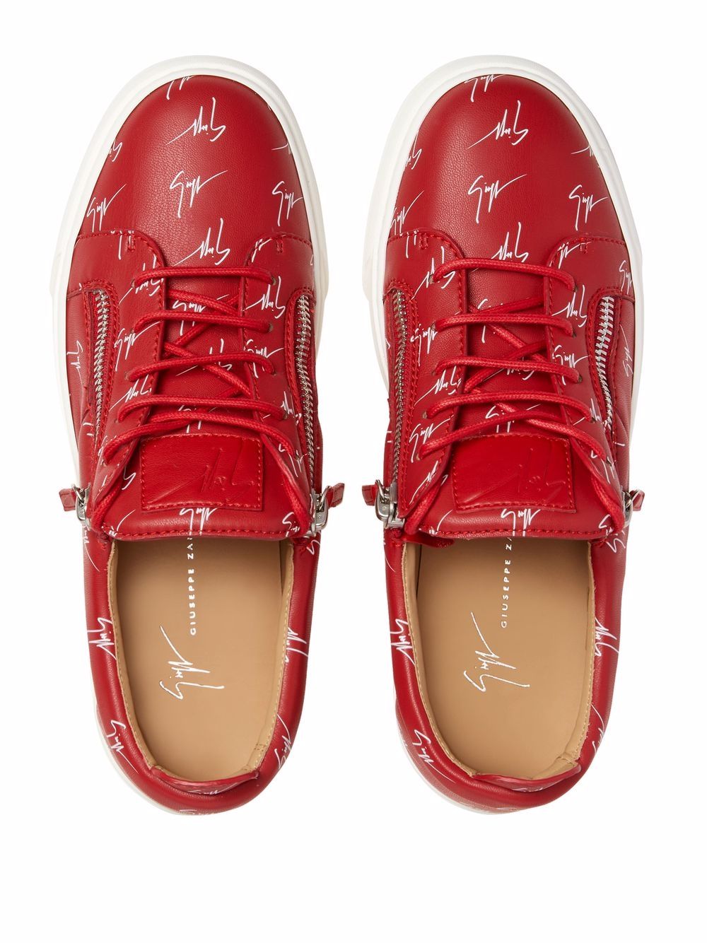 Shop Giuseppe Zanotti Frankie Low-top Sneakers In Rot