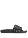 Giuseppe Zanotti Brett all-over logo slides - Black