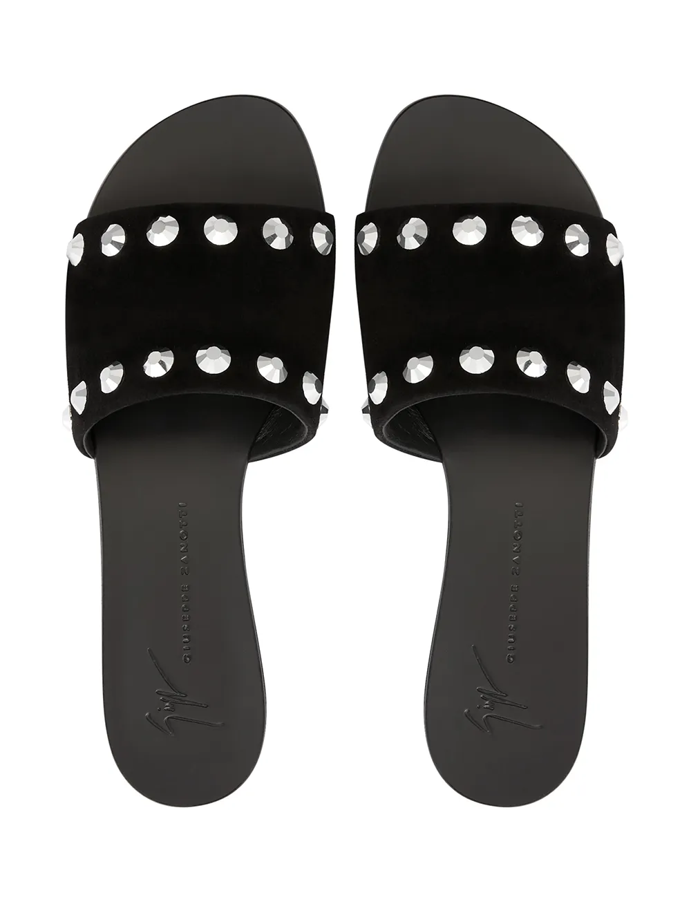 Giuseppe Zanotti Shirley Crystal-embellished Sandals In 黑色