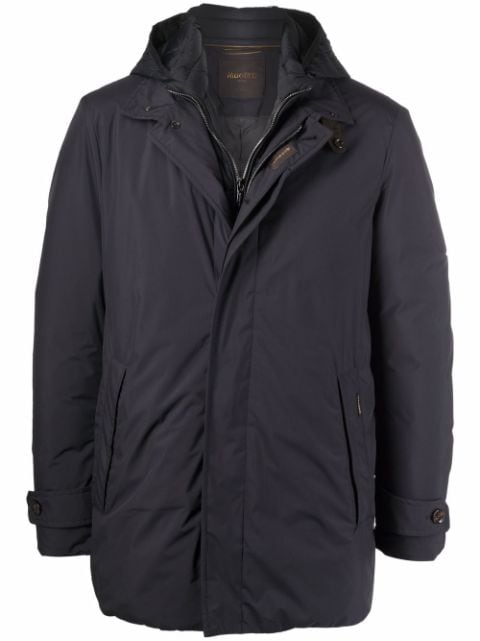 Moorer hooded padded coat