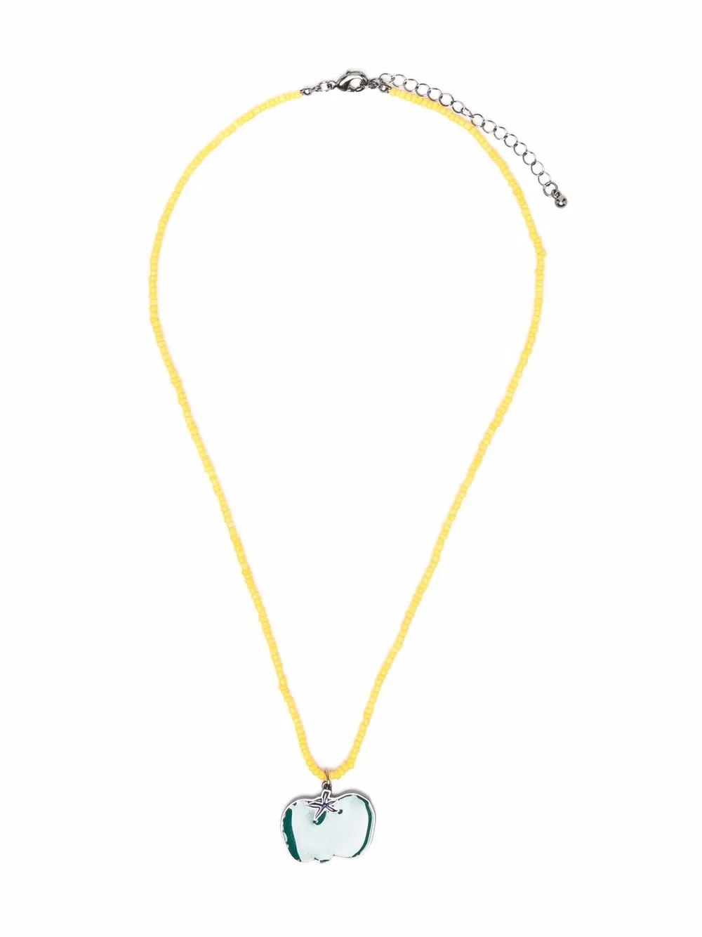 Bobo Choses Charm-detailed Beaded Necklace In Gold