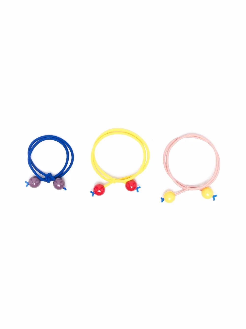 Bobo Choses beaded elastic hair bands | Yellow | Image 1
