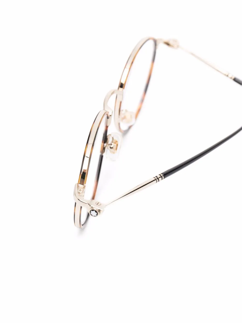  Montblanc Brille Mit Rundem Gestell   Gold 
